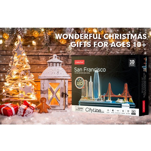 Продукт Cubic Fun - Пъзел 3D Cityline San Francisco 90ч. с LED светлини  - 0 - BG Hlapeta